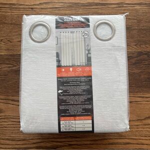 NEW SUNBLK Total Blackout Curtains, 52” x 84”, 2 Panels White